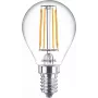 Philips Filamentowa świeca przezroczysta 40W P45 E14 x6, 4,3 W, 40 W, E14, 470 lm, 15000 h