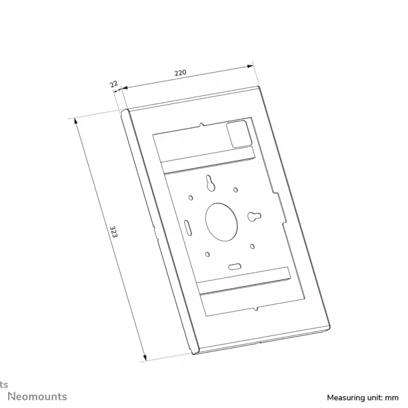 Obudowa na tablet Neomounts WL15-601BL1 dla 10,9–11 cali (25,4–27,9 cm) – zamykana, czarna, uniwersalna