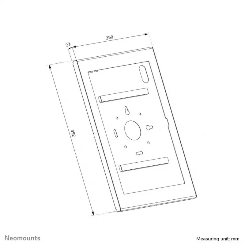 Obudowa tableta Neomounts WL15-603BL1 — zamykana, uniwersalna obudowa dla tabletów 14,6 cala (37,1 cm), czarna