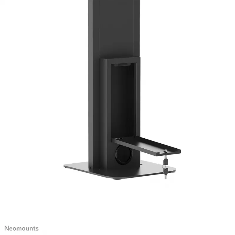 Stojak podłogowy pod tablet Neomounts FL15-628BL1 — uniwersalny, zamykany, maks. obciążenie 3 kg, czarny