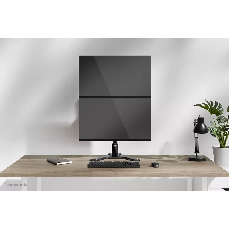 Neomounts podwójny stojak pod monitory DS45-600BL2V dla 2 wyświetlaczy 10–32 cale, VESA 75x75–100x100, maks. obciążenie 9 kg, wolnostojący, czarny