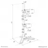 Neomounts podwójny stojak pod monitory DS45-600BL2V dla 2 wyświetlaczy 10–32 cale, VESA 75x75–100x100, maks. obciążenie 9 kg, wolnostojący, czarny