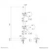 Neomounts DS60-600BL2V Podwójne ramię do monitora 10-32 cale, Zacisk/Przepust, 9 kg, 25.4 cm (10 cali), 81.3 cm (32 cale), 100 x 100 mm, Czarny