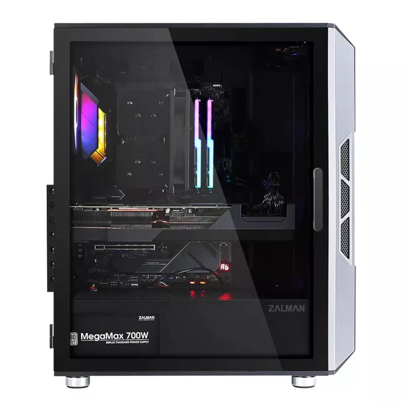 Zalman I3 Neo ATX Mid Tower PC Case Mesh front for efficient cooling Pre-installed fan 3 Midi Tower Czarny
