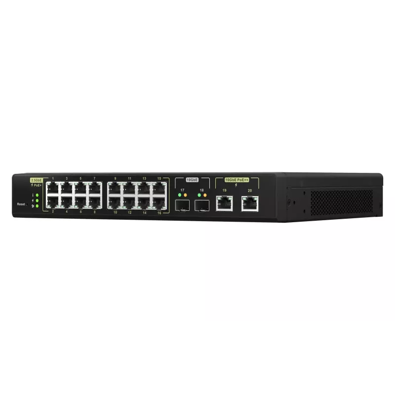 QNAP QSW-M2116P-2T2S przełącznik sieciowy Zarządzalny L2 2.5G Ethernet Power over Ethernet (PoE) Czarny