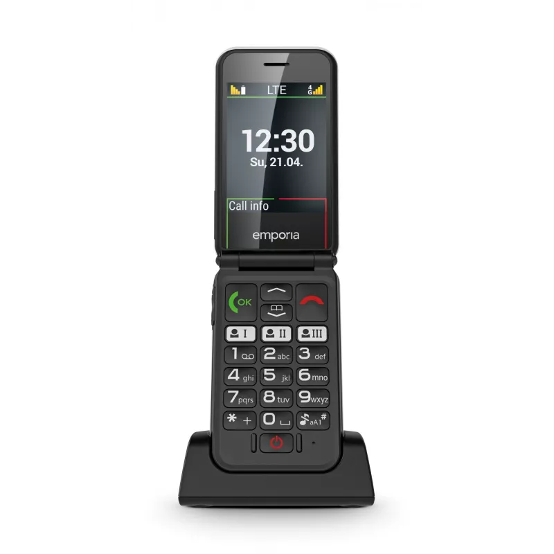 Emporia SIMPLICITYglam.4G 7,11 cm (2,8 cala) 106 g Czarny Telefon dla seniora