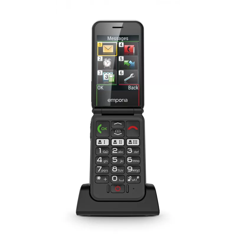 Emporia SIMPLICITYglam.4G 7,11 cm (2,8 cala) 106 g Czarny Telefon dla seniora