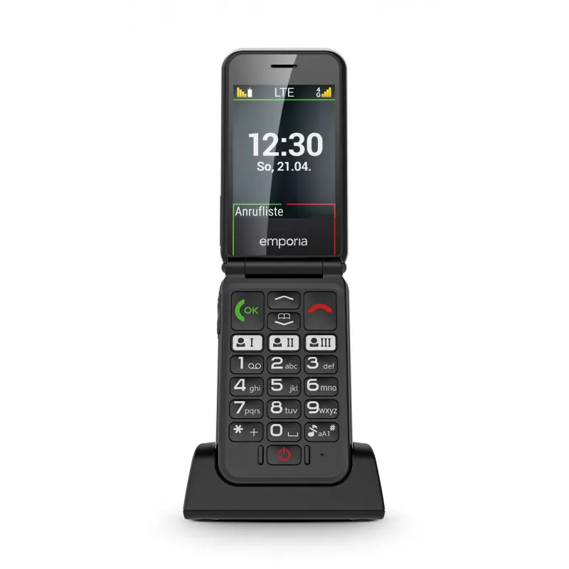 Emporia SIMPLICITYglam.4G 7,11 cm (2,8 cala) 106 g Czarny Telefon dla seniora
