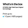 HP 912XL High Yield cyjan Oryginalny wkład atramentowy, cyjan, 1 szt., 700 stron