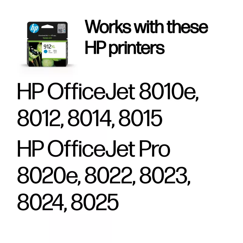 HP 912XL High Yield cyjan Oryginalny wkład atramentowy