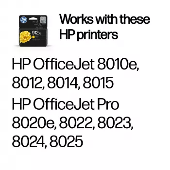 HP 912XL High Yield żółty Oryginalny wkład atramentowy, żółty, 1 szt., 700 stron
