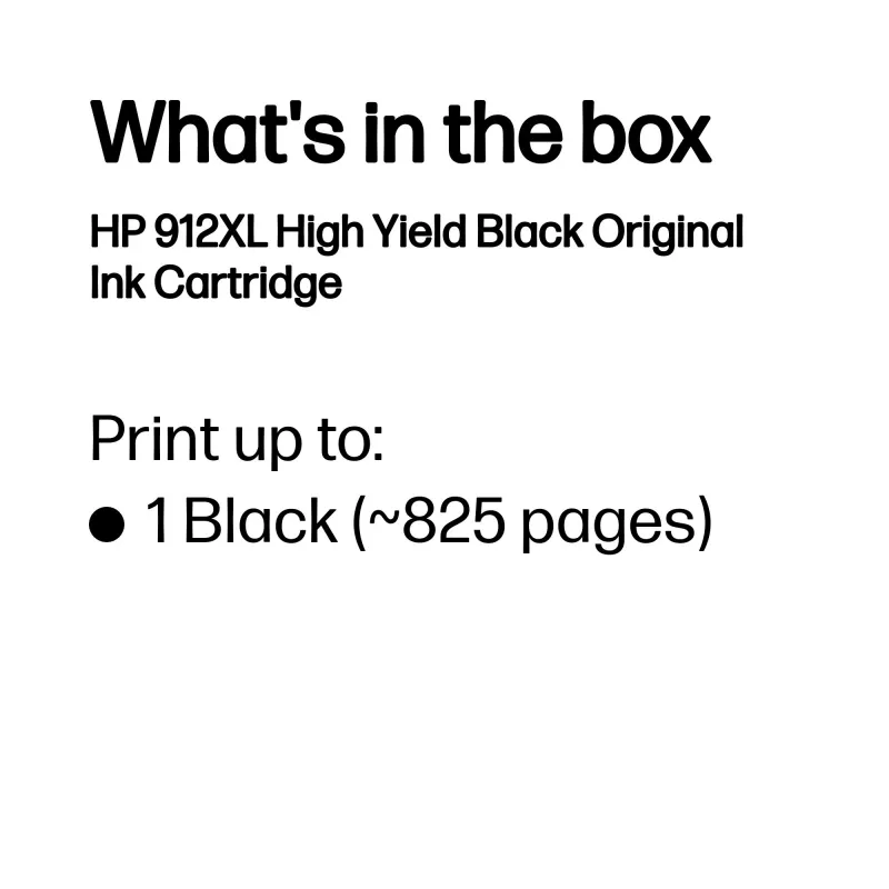 HP 912XL Wysokowydajny Czarny Oryginalny Wkład Atramentowy