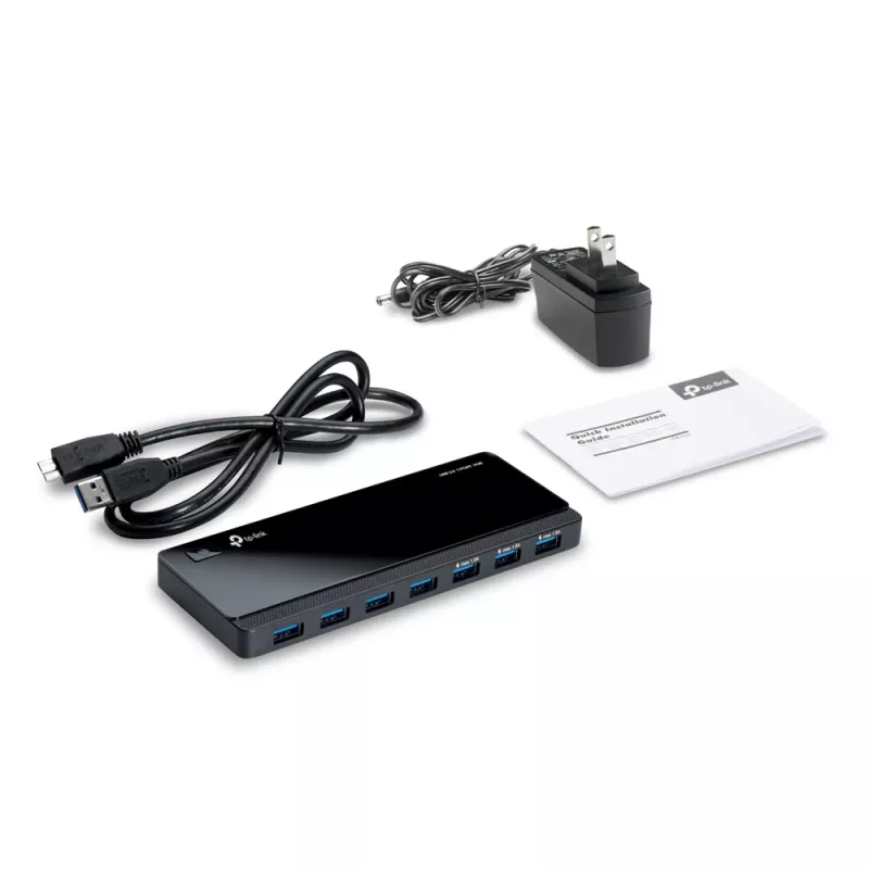 TP-Link UH700 hub interfejsowy USB 3.2 Gen 1 (3.1 Gen 1) Micro-B 5000 Mbit/s Czarny