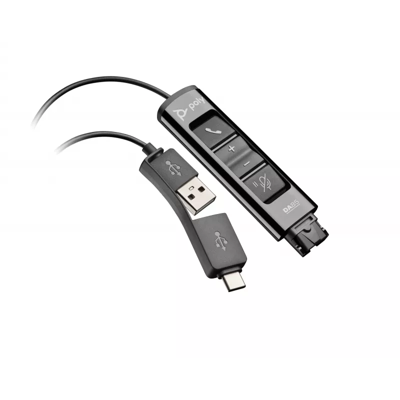 HP Poly DA85 USB do QD czarny adapter TAA