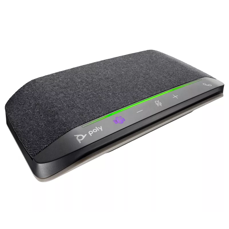 HP Poly Sync 10 Microsoft Teams Certified Speakerphone, srebrny, Windows 10, Windows 11, MacOS, RoHS, Federal Communications Commission (FCC), CE, 182 mm, 89 mm