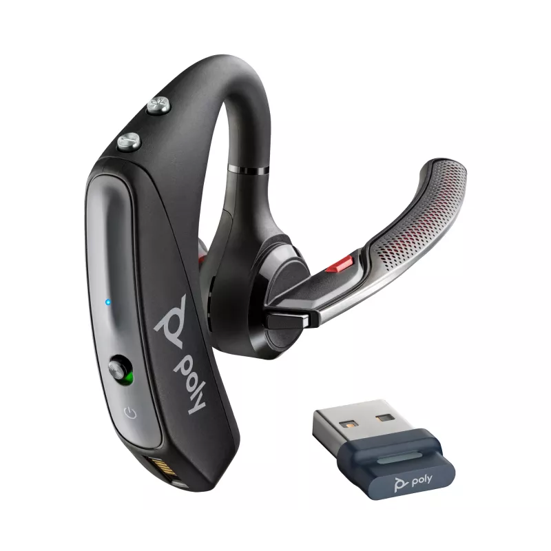 HP Poly Voyager 5200 USB-A Bluetooth Headset +BT700 dongle