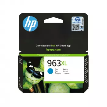 HP 963XL High Yield cyjan Oryginalny wkład atramentowy, cyjan, 1 szt., 1600 stron