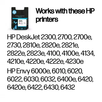 HP 305 Tri-color Oryginalny wkład atramentowy, cyjan, magenta, żółty, 1 szt., 100 stron