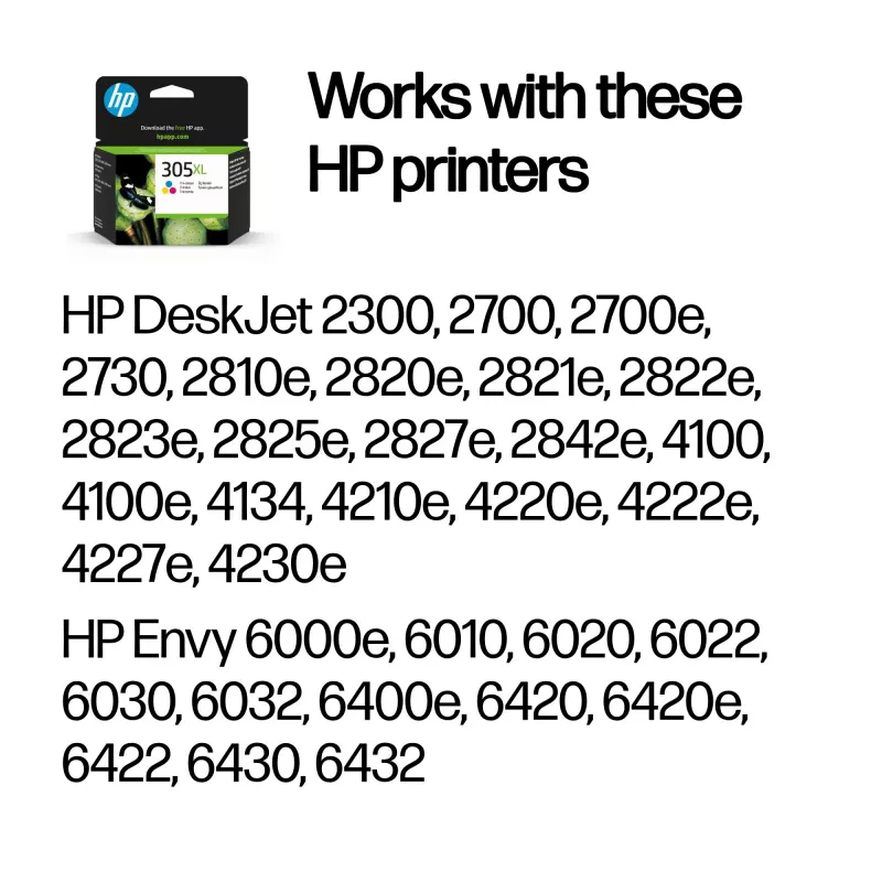 HP 305XL High Yield Tri-color Oryginalnyna kaseta z tuszem, cyjan, magenta, żółty, 1 szt., 200 stron