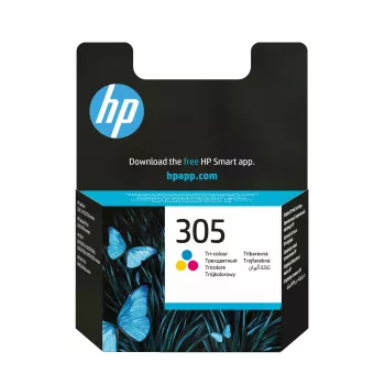 HP 305 Tri-color Oryginalny wkład atramentowy, cyjan, magenta, żółty, 1 szt., 100 stron