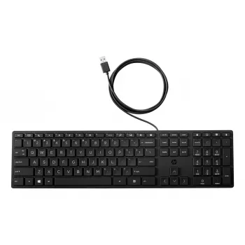 Klawiatura przewodowa HP Desktop 320K, pełnowymiarowa, USB, czarna, kabel 1,8 m