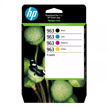 HP 963 4-pak oryginalnych wkładów atramentowych Czarny/cyjan/magenta/Żółty