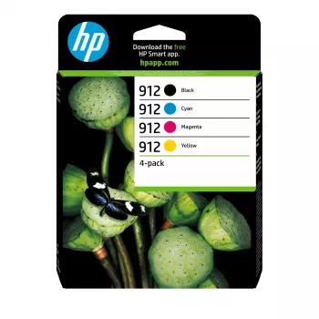 HP 912 4-pak Czarny/cyjan/magenta/Żółty Oryginalne wkłady atramentowe