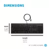 HP 125 Wired klawiatura Full-size USB Membrane Czarny