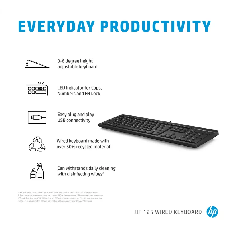 HP 125 Przewodowa Klawiatura