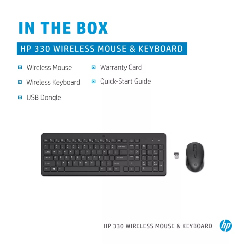 HP 330 Wireless mysz and klawiatura Combination