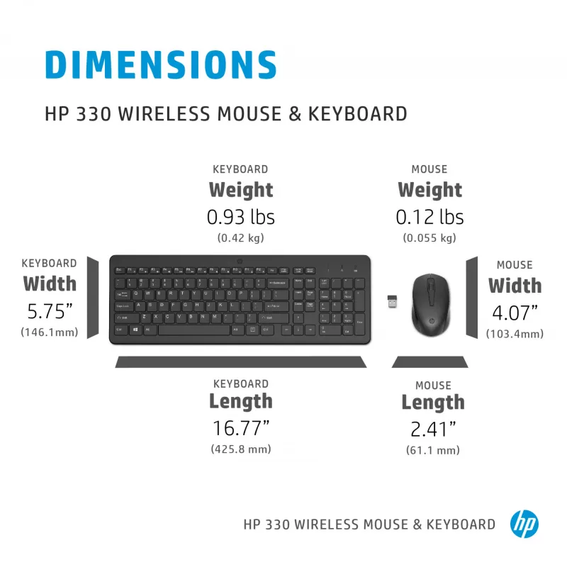 HP 330 Wireless mysz and klawiatura Combination