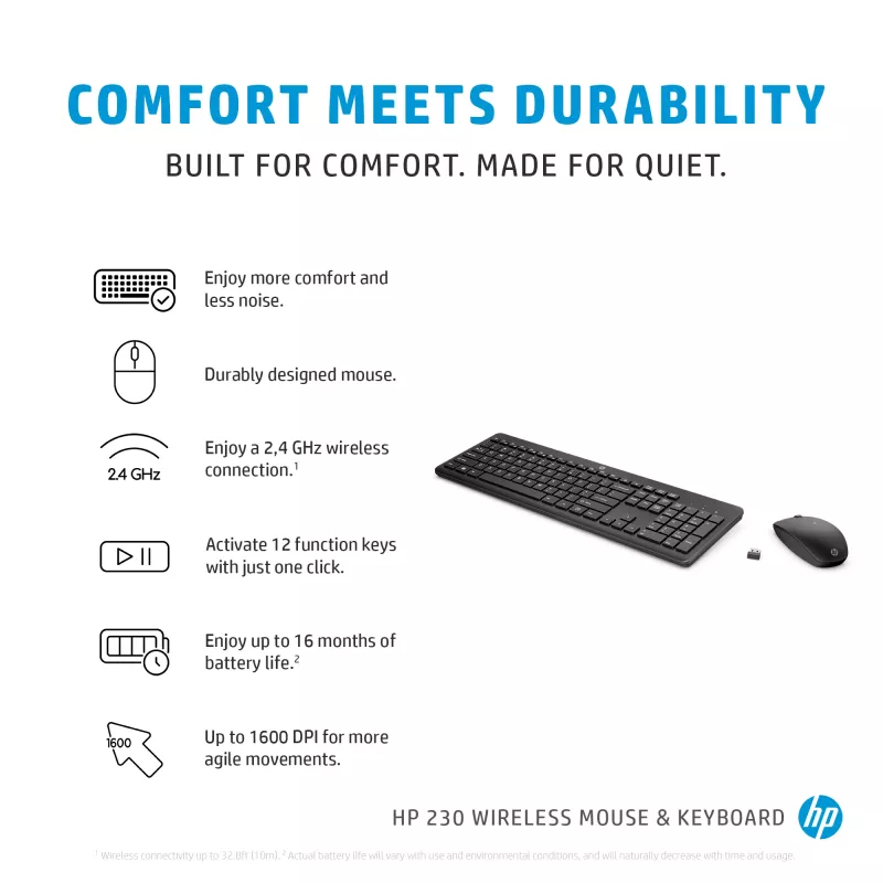 HP 230 Wireless mysz and klawiatura Combo