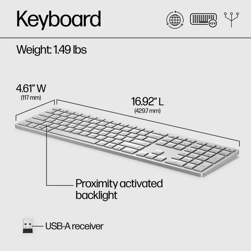 HP 970 Programmable Wireless klawiatura
