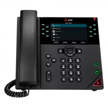 HP Poly VVX 450 12-liniowy telefon IP z obsługą PoE, telefon IP, czarny, słuchawka przewodowa, 12 linii, LCD, 10,9 cm (4,3 cala)