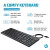 HP 150 Wired klawiatura Full-size USB Czarny 1m kabel