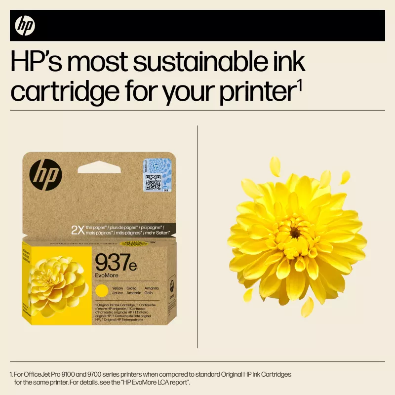 HP 937e EvoMore żółty Oryginalnyny wkład atramentowy