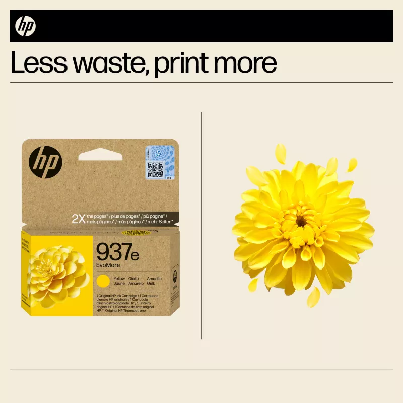 HP 937e EvoMore żółty Oryginalnyny wkład atramentowy