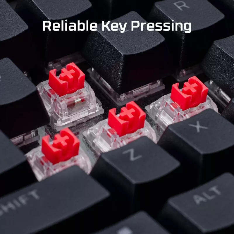 Mechaniczna klawiatura gamingowa Kingston (HyperX) Alloy Rise 75 — kompaktowy układ 75%, przewodowa, model 7G7A4AA#ABD