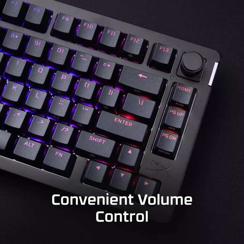 Mechaniczna klawiatura gamingowa Kingston (HyperX) Alloy Rise 75 — kompaktowy układ 75%, przewodowa, model 7G7A4AA#ABD