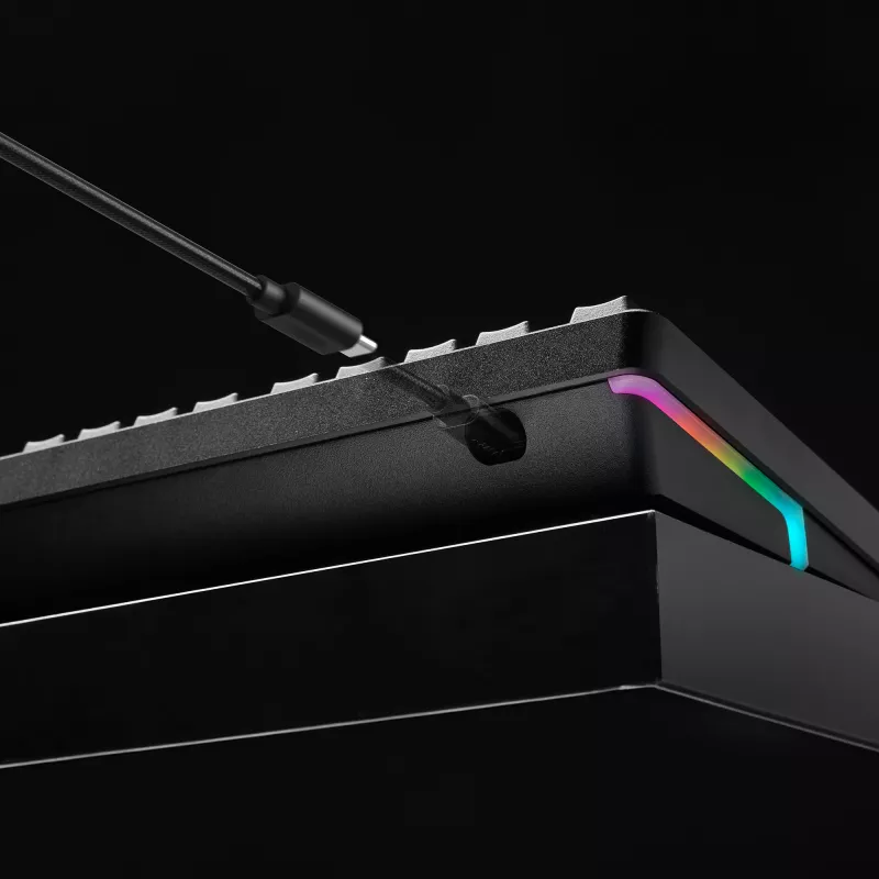 Mechaniczna klawiatura gamingowa Kingston (HyperX) Alloy Rise 75 — kompaktowy układ 75%, przewodowa, model 7G7A4AA#ABD