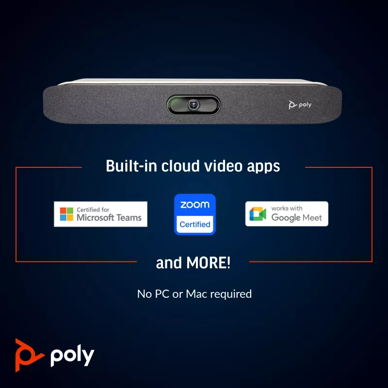 POLY Studio X30 All-In-One Video Bar 4K Ultra HD 60 fps 5-krotny zoom