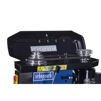 Wiertarka stołowa Scheppach DP16VLS 500 W, obudowa stalowa, 230–240 V, 2500 obr./min, uchwyt 13 mm, 600×220×435 mm