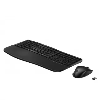 Bezprzewodowy zestaw klawiatury i myszy HP 685 Comfort — Pełnowymiarowa zakrzywiona klawiatura, RF Wireless + Bluetooth, czarna, z myszą
