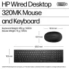 Przewodowy zestaw klawiatury i myszy HP Desktop 320MK