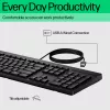 Przewodowa klawiatura USB HP 125 G2 — kompaktowy pełnowymiarowy układ HP, złącze USB, klawisze niskoprofilowe