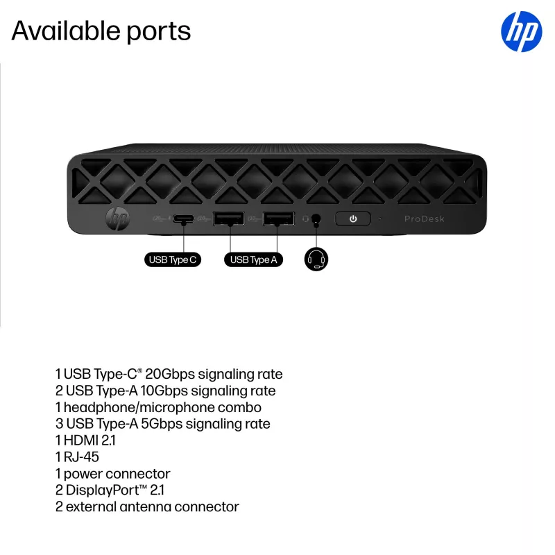 Komputer HP ProDesk 4 G1i AI Mini Core Ultra 5 225T RAM 16GB SSD 512GB Intel Graphics OS Win 11 Pro