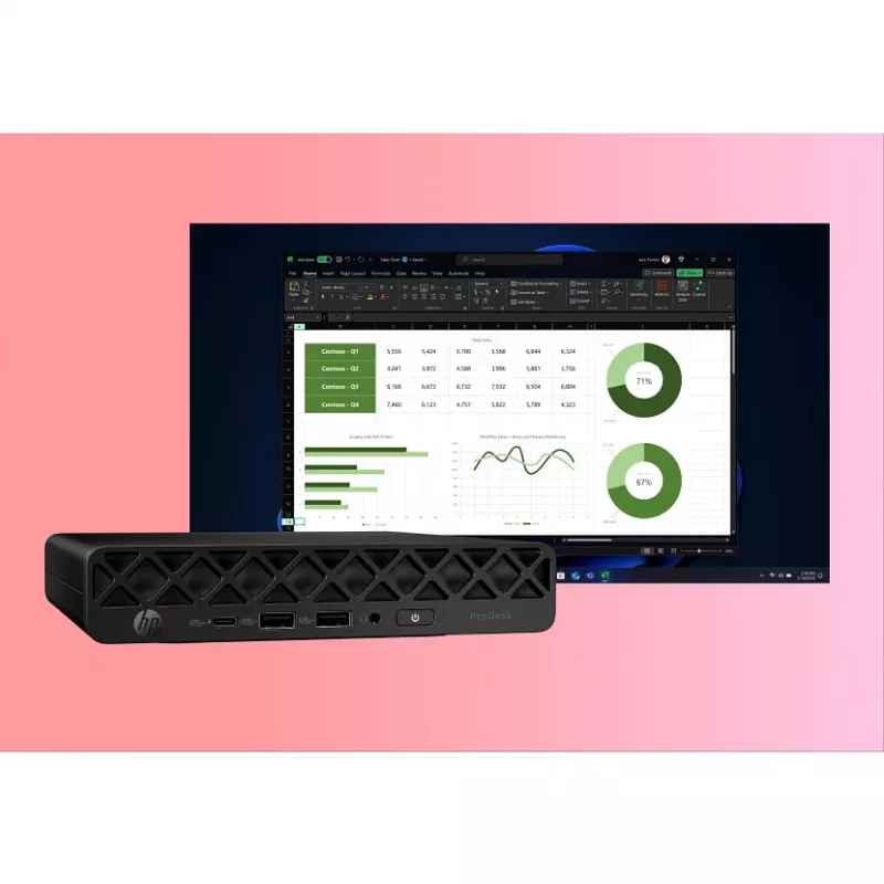 Komputer HP ProDesk 4 G1i AI Mini Core Ultra 5 225T RAM 16GB SSD 512GB Intel Graphics OS Win 11 Pro