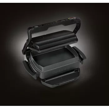 Grill kontaktowy Tefal GC7148 — 2000 W, obudowa ze stali nierdzewnej, prostokątny, regulowany termostat, powierzchnia górna rusztowa, 365×365×175 mm