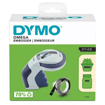Embosser Dymo Omega 12mm — ręczny embosser do etykiet, etykiety PVC, termotransferowa bezpośrednia, wysokość druku 3,7 mm