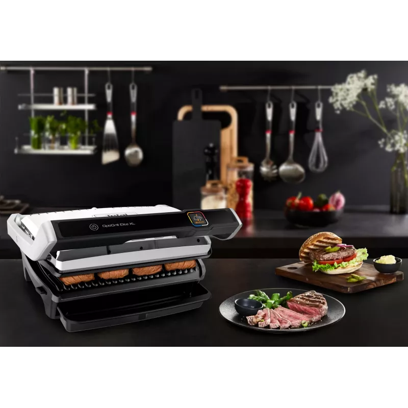 Grill kontaktowy Tefal OptiGrill Elite XL GC760D — stal nierdzewna, powierzchnia 800 cm², 2200 W